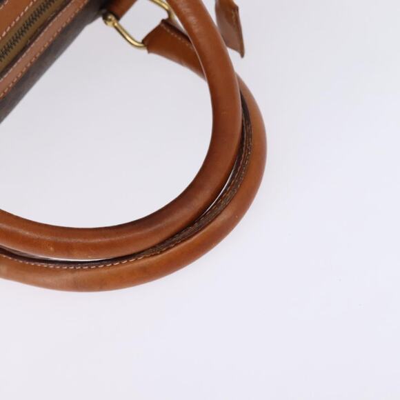 CELINE Macadam Canvas Boston Bag Pvc Leather Brown Gold - Picture 7 of 12